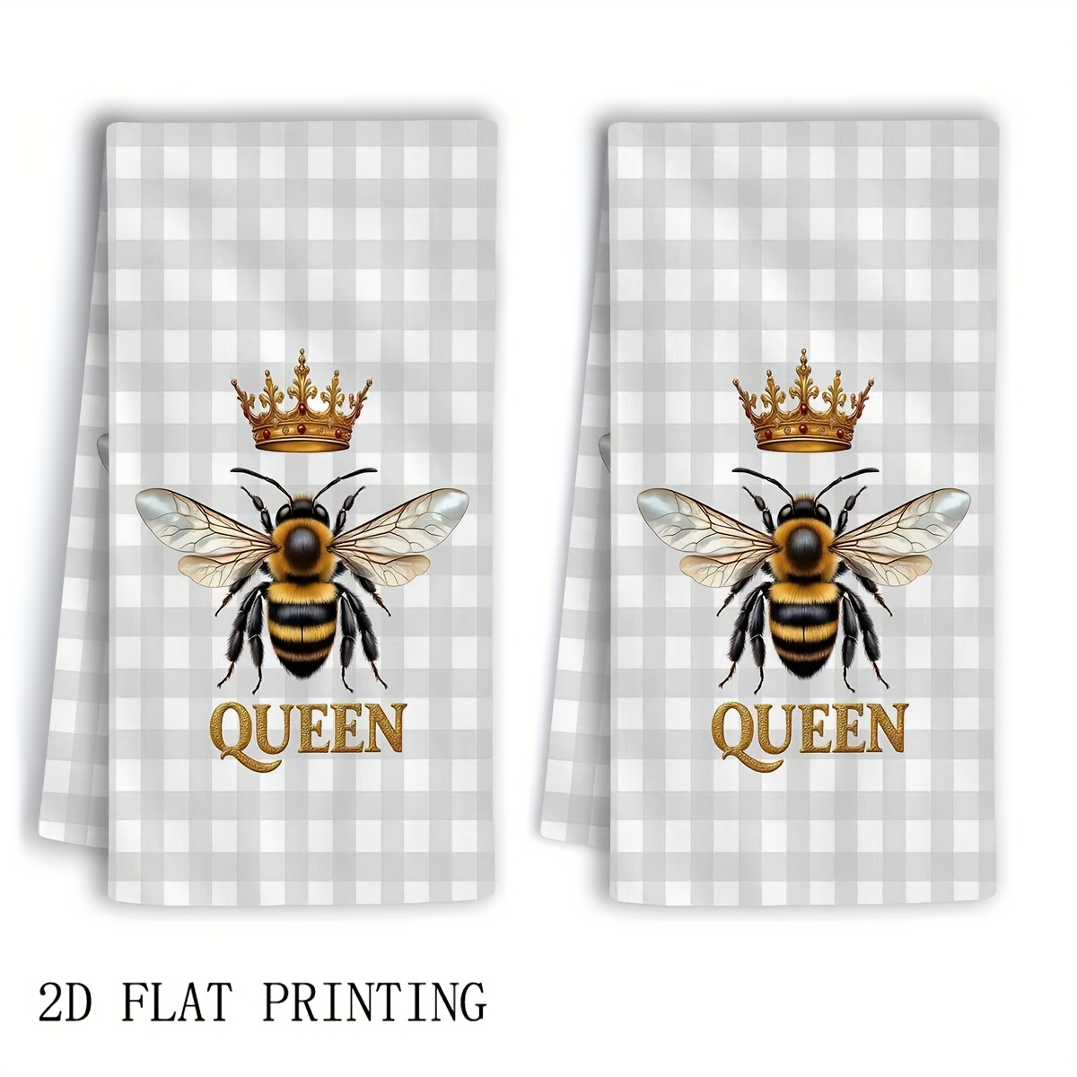 Home Cooking Queen - 2 Buah, Handuk Dapur Motif Kotak-kotak