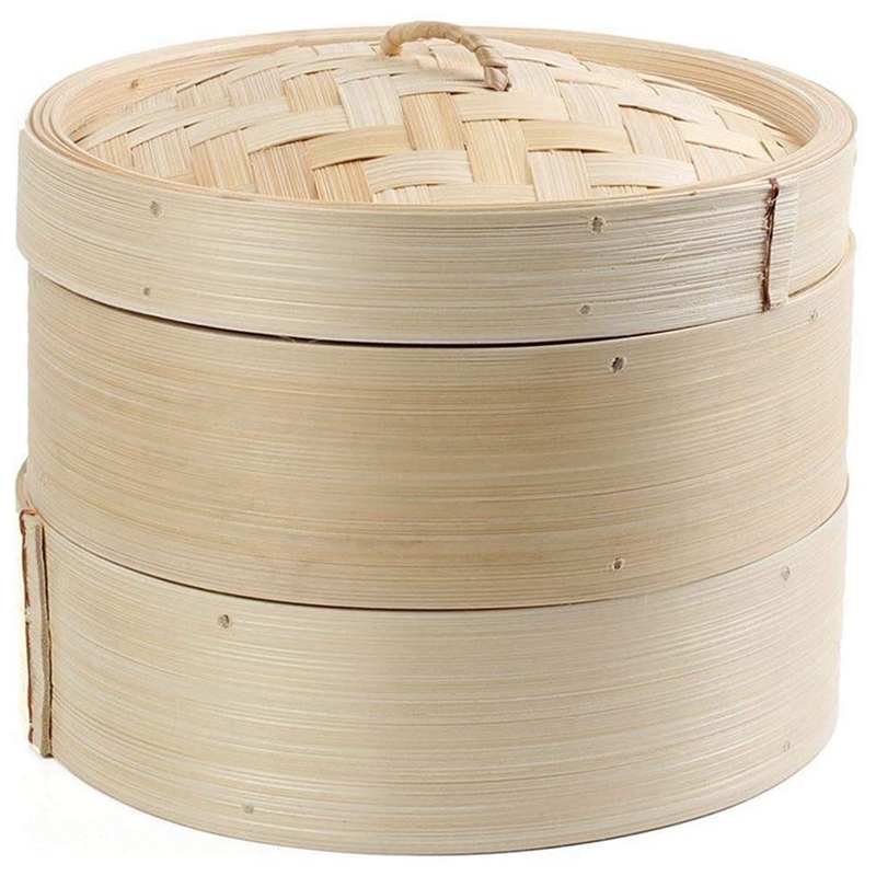 Steamer Bamboo Set - Steamer bambu 2 tingkat 8 inci,