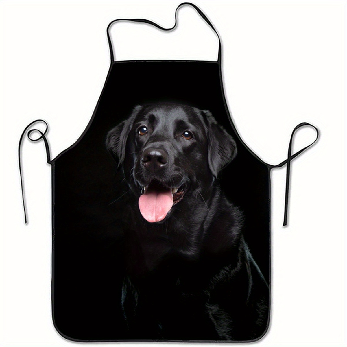Home Cooking Dog Food - 1 Celemek Motif Anjing Labrador Hitam