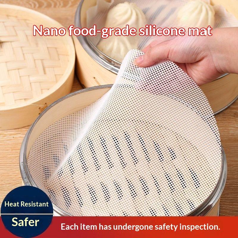 Steamer Bamboo Set - 5 Buah/Set Alas Pengukus Silikon Anti