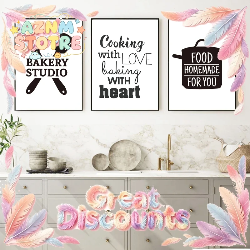 Home Cooking Quotes - Seni Dinding dan Poster Kutipan Dapur