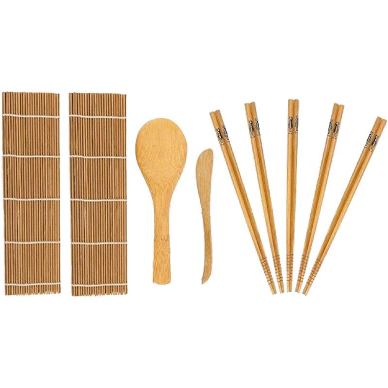 Sushi Mat Bamboo - 9 Buah Set Pembuat Sushi dari