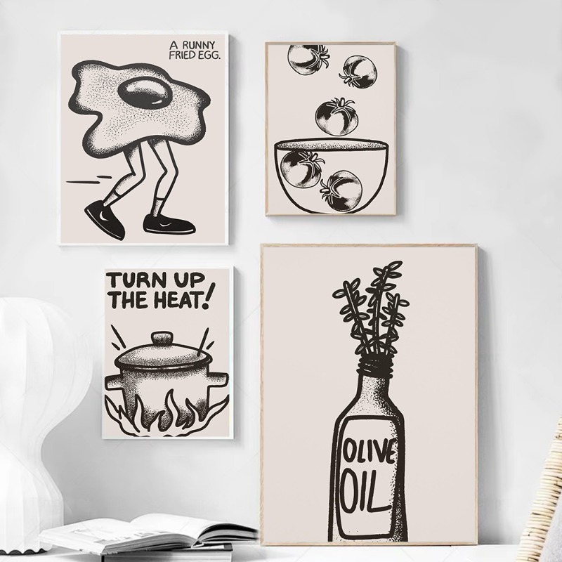 Home Cooking Quotes - Seni Dinding Dapur Minimalis Bergaya Garis