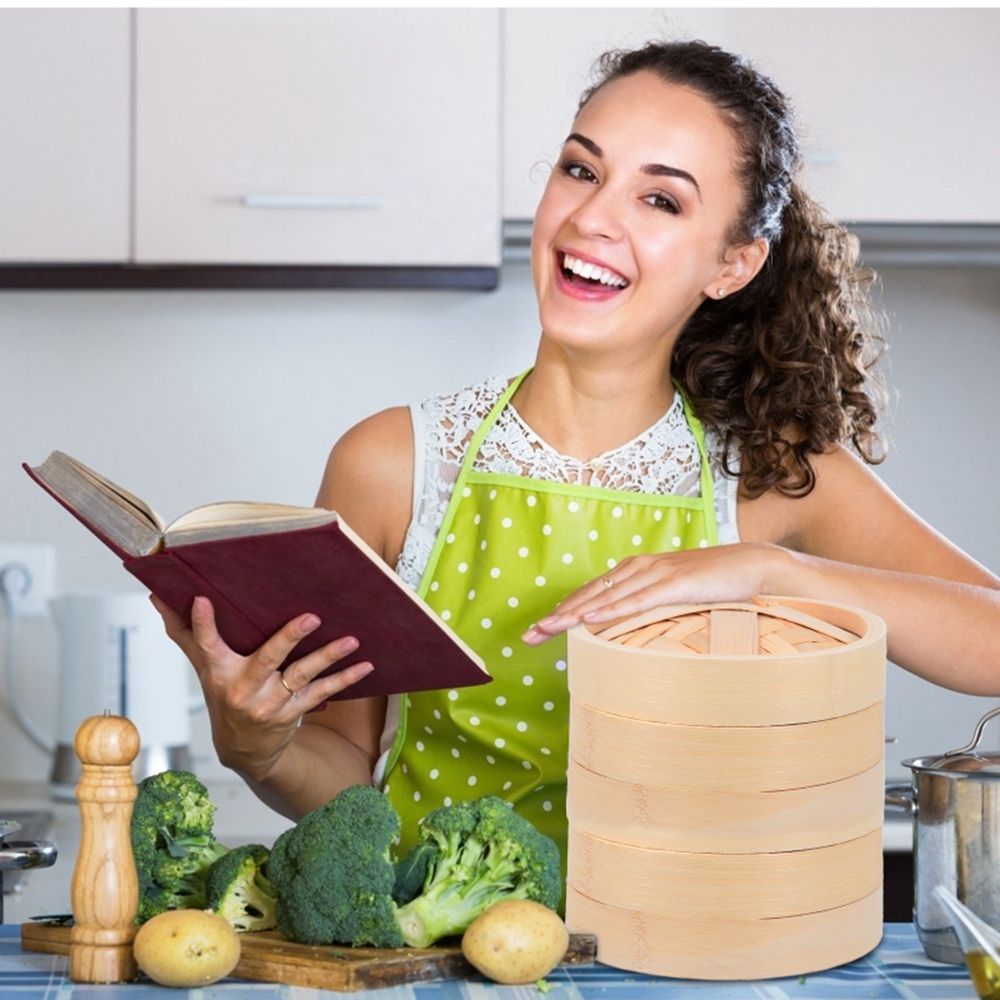 Steamer Bamboo Set - Set Peralatan Dapur Anti Panas dengan