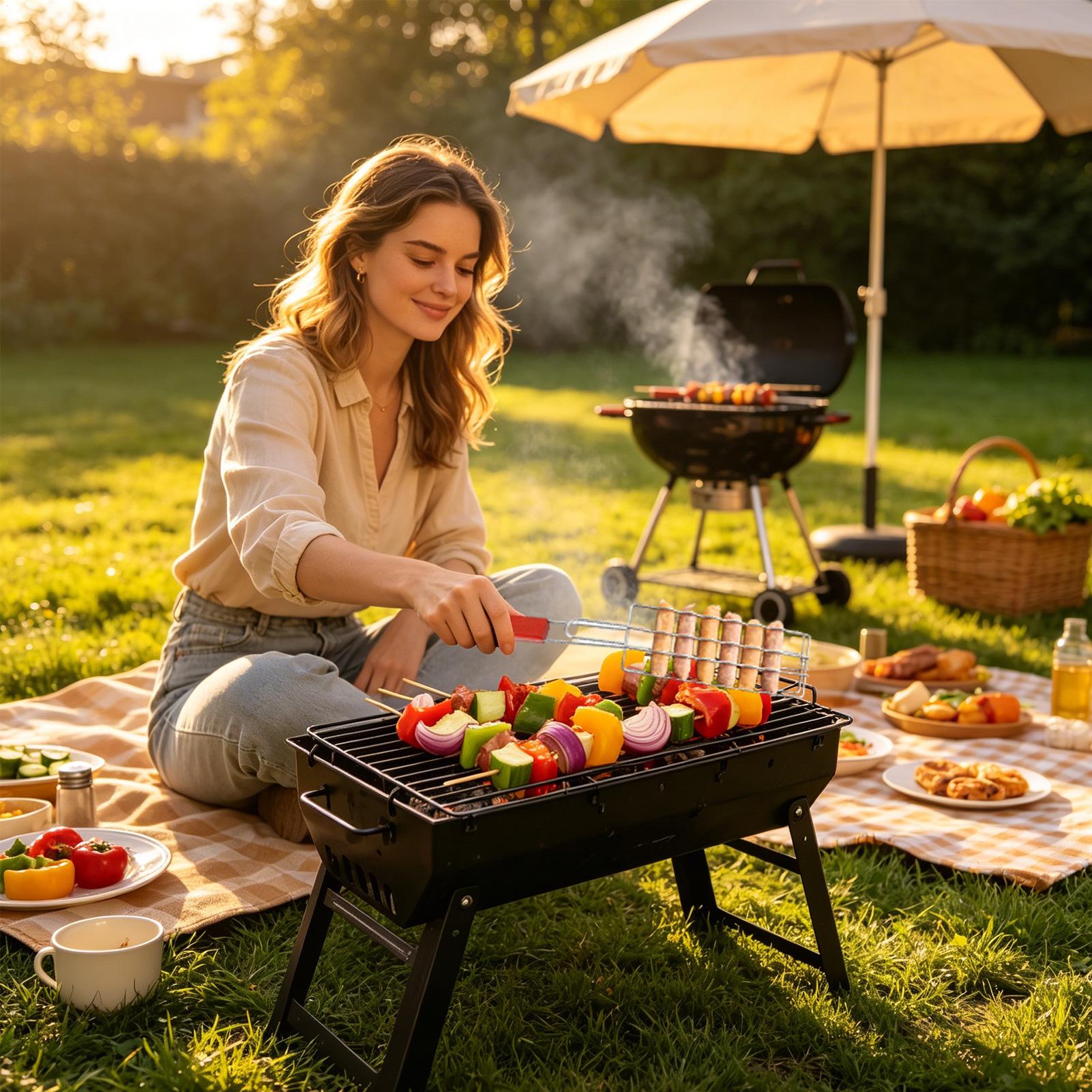 Keranjang BBQ Gagang Kayu Taha - Home Cooking Business ulasan dan harga