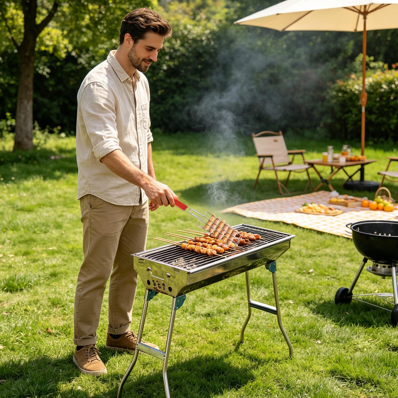 Keranjang BBQ Gagang Kayu Taha - Home Cooking Business ulasan dan harga