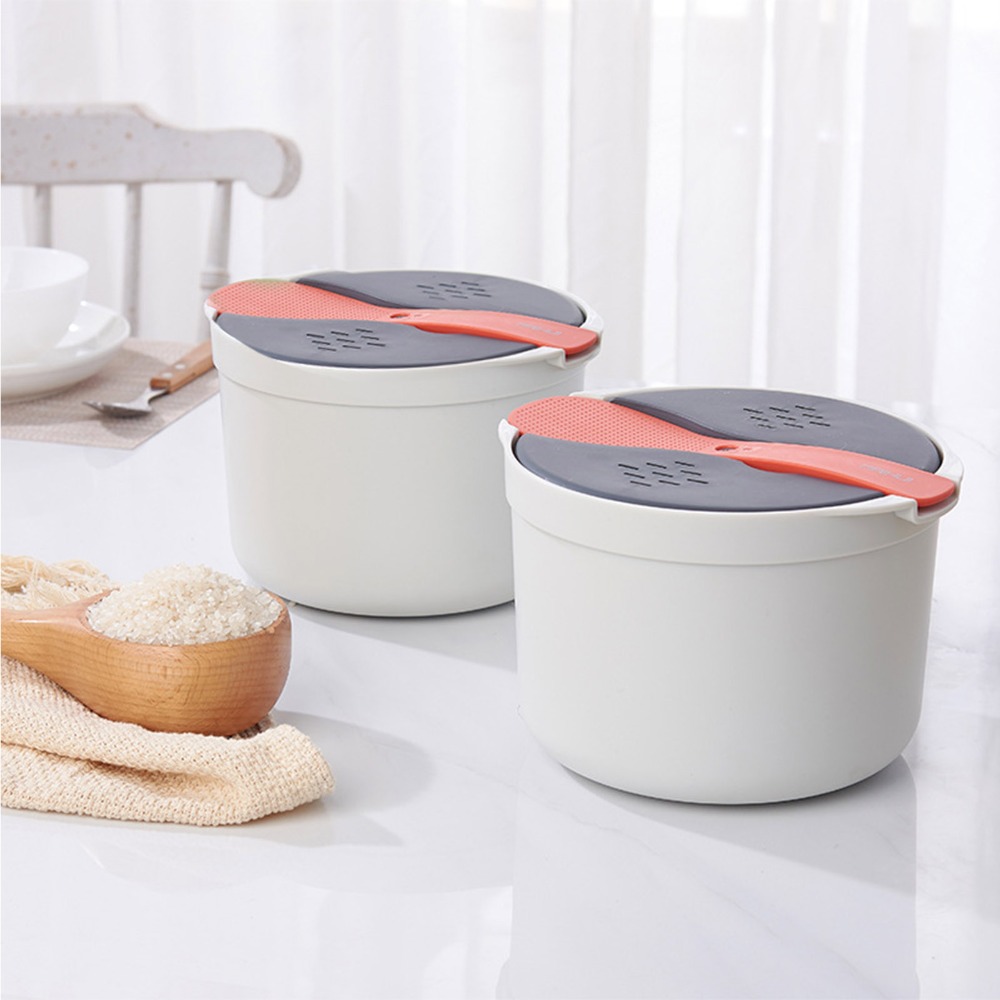 Panci Nasi Microwave 2L Tebal  - Steamer Bamboo Set ulasan dan harga