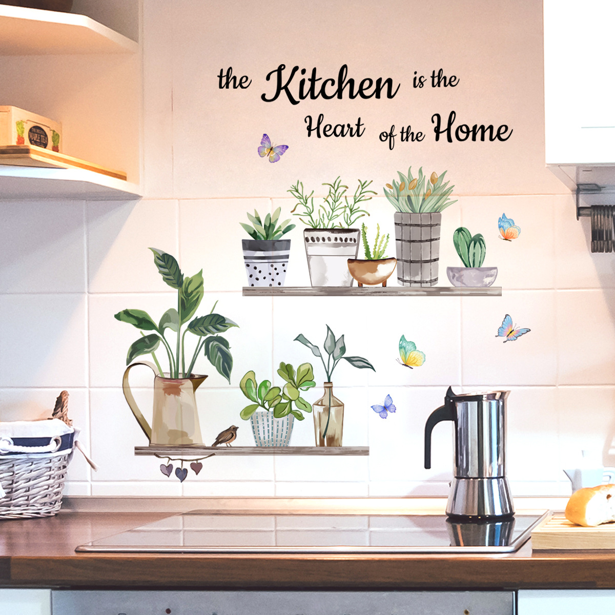 Stiker Dinding Kutipan Dapur B - Home Cooking Quotes ulasan dan harga