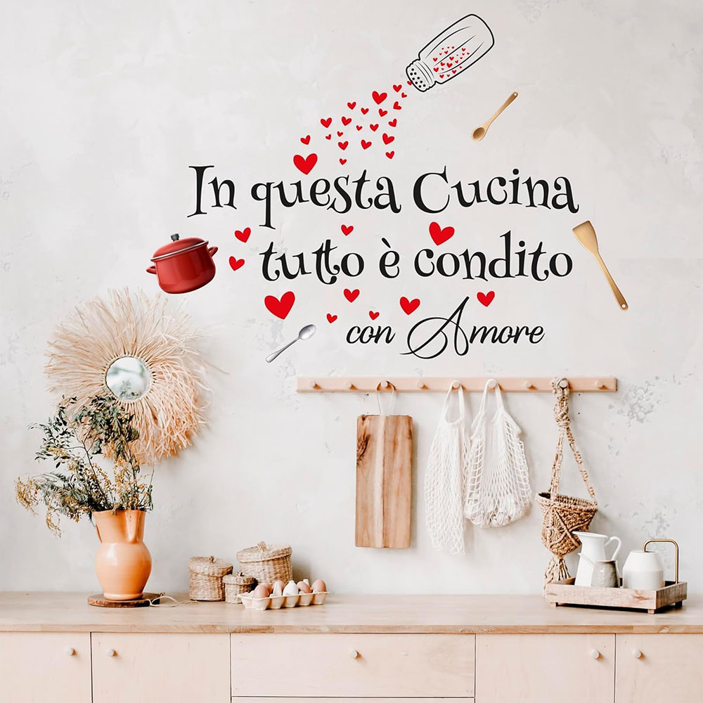 Stiker Dinding Kutipan Cinta M - Home Cooking Quotes ulasan dan harga