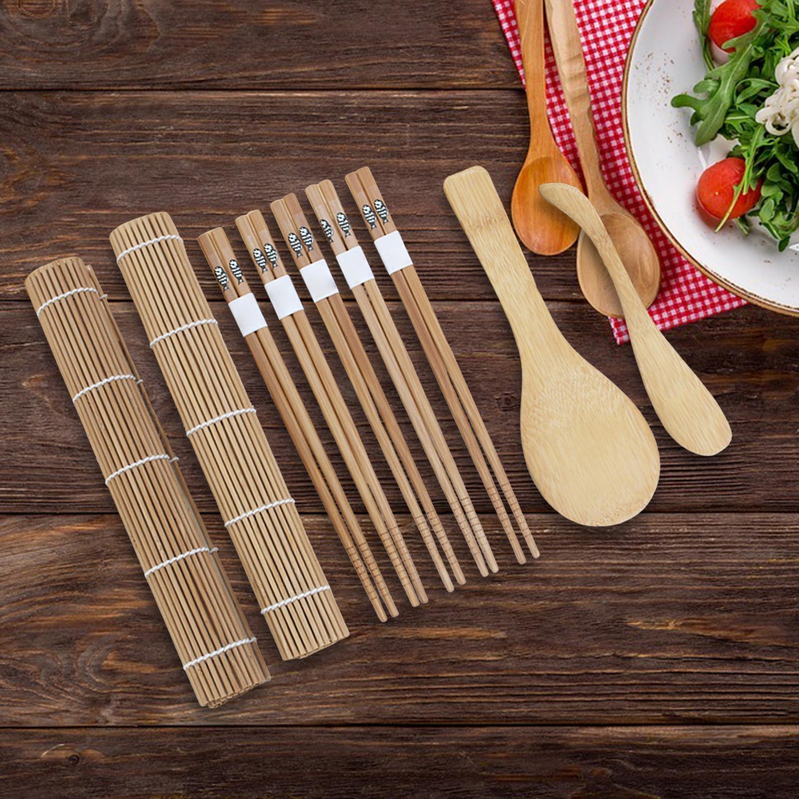 9 Buah Set Pembuat Sushi dari  - Sushi Mat Bamboo ulasan dan harga