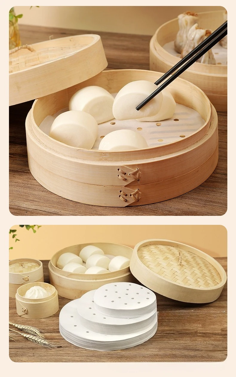 100Pcs Kertas Kukus Sekali Pak - Steamer Bamboo Set ulasan dan harga