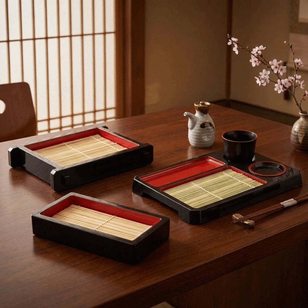 Piring Mie Dingin Multifungsi  - Sushi Mat Bamboo ulasan dan harga